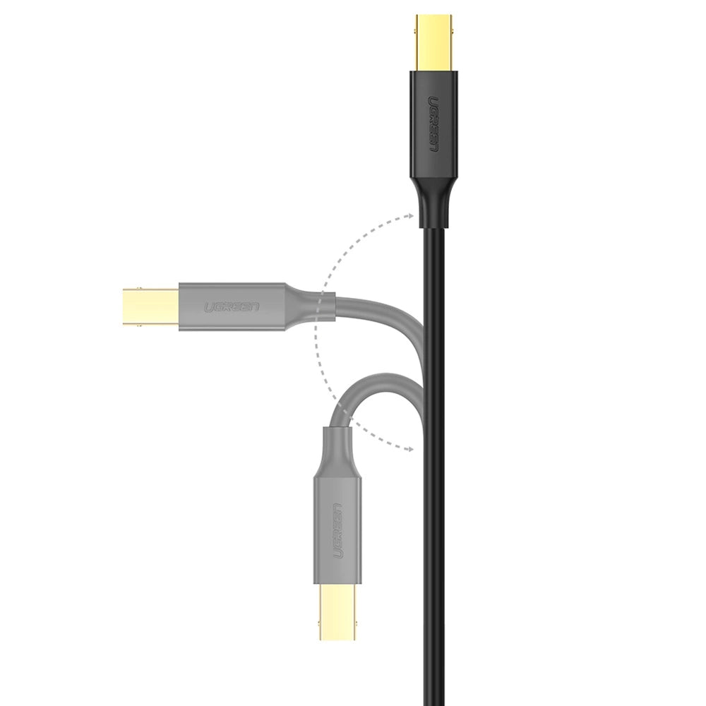 UGREEN كابل طابعة USB 2.0 AM to BM بطول 2م (أسود) - US135