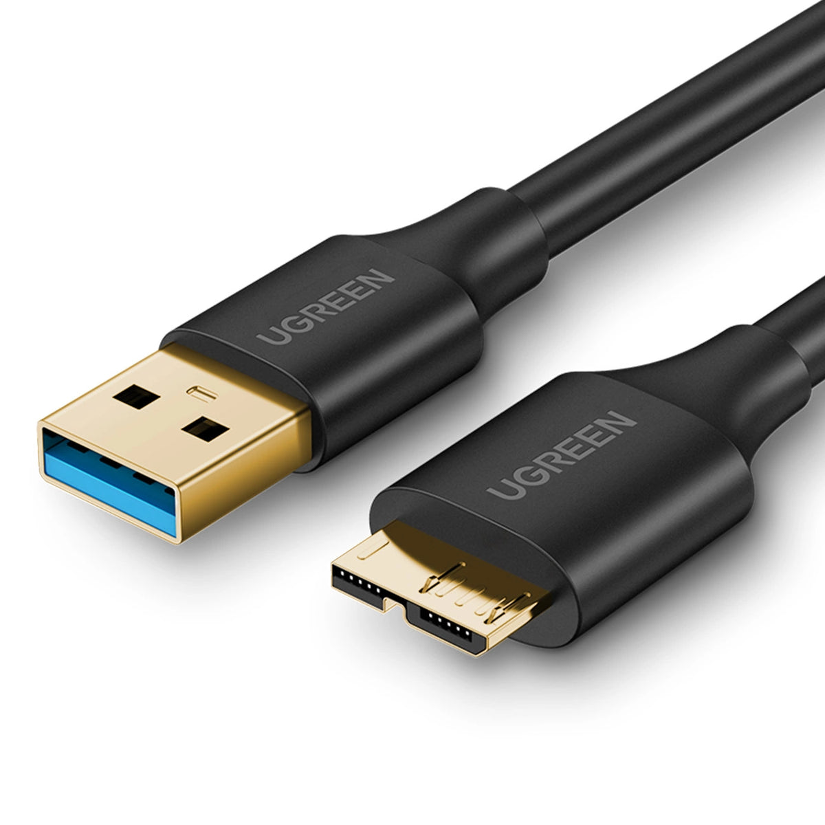 UGREEN كابل USB 3.0 من نوع A إلى Micro USB 3.0 طول 0.5 متر أسود - US130