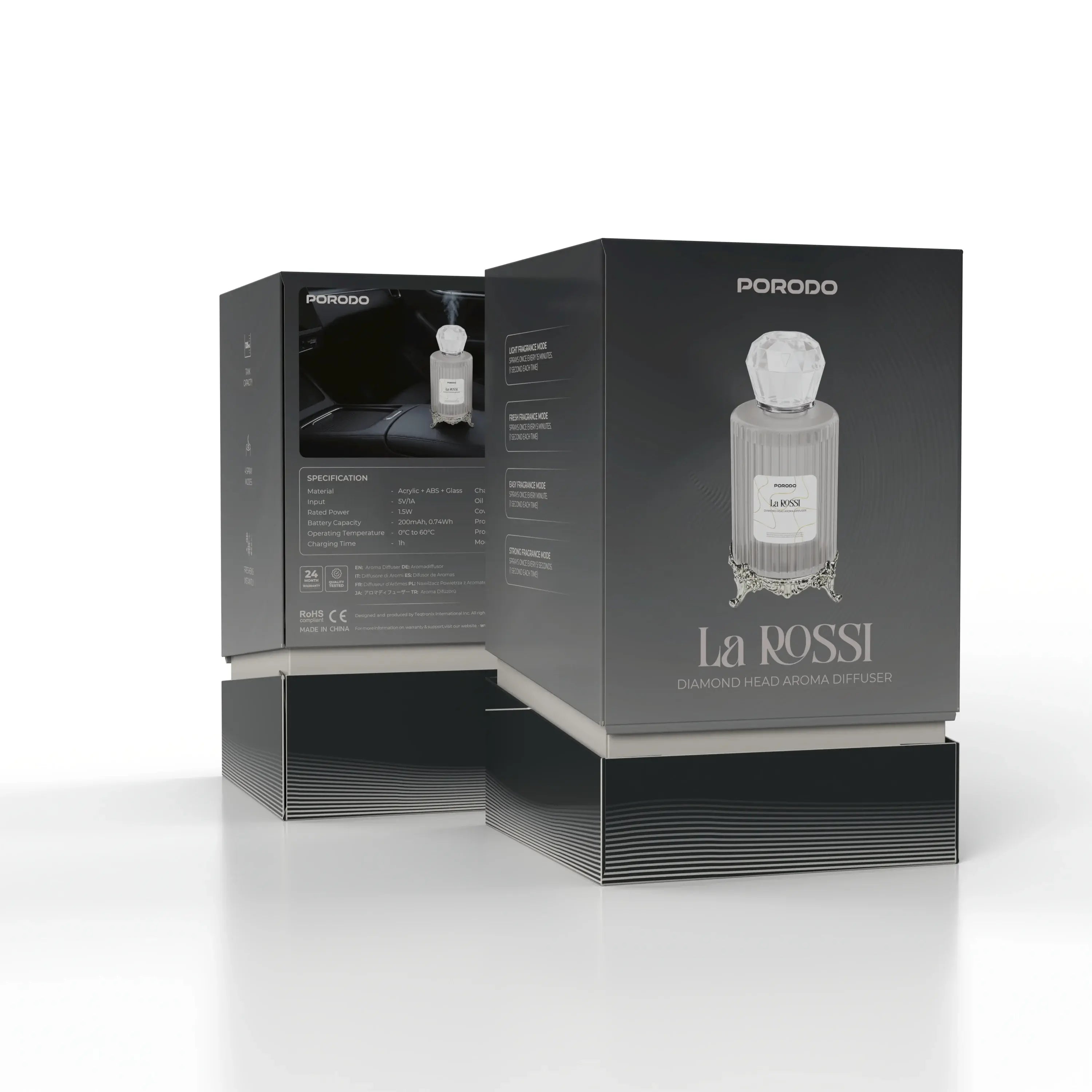 Porodo La Rossi Diamond Head Aroma Diffuser White