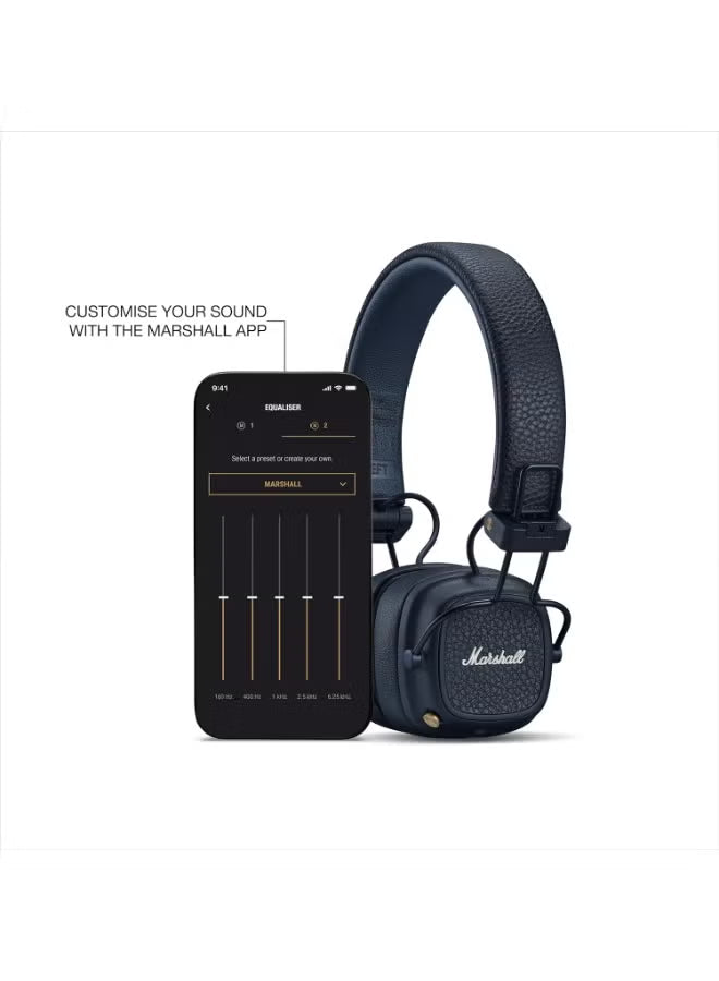 MARSHALL سماعة رأس لاسلكية بتقنية بلوتوث – لون أزرق داكن - MAJORV-BL