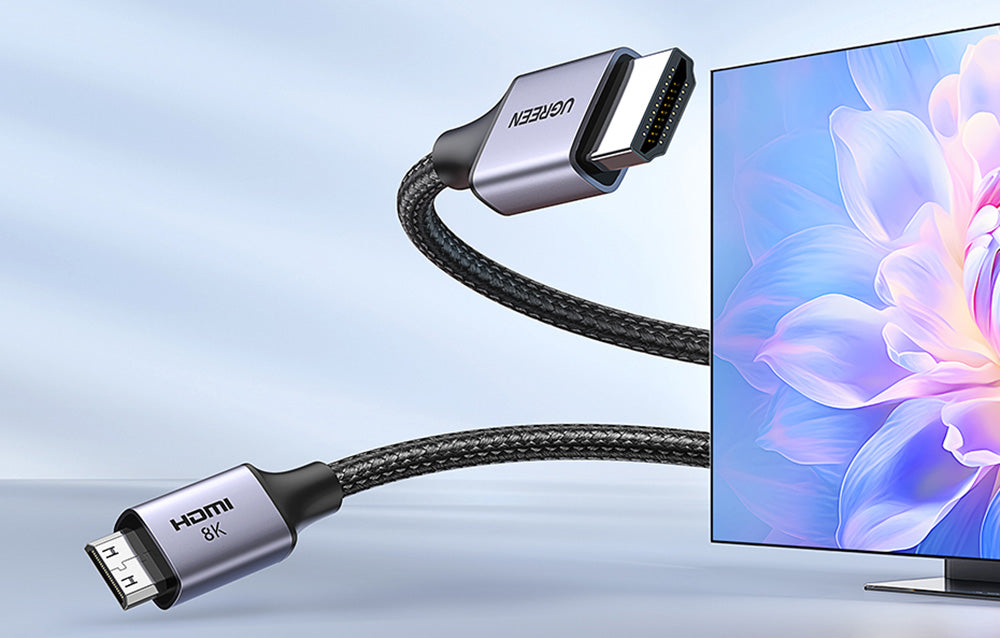 UGREEN كابل ميني HDMI إلى HDMI بدقة 8K طول 1 متر أسود - HD163