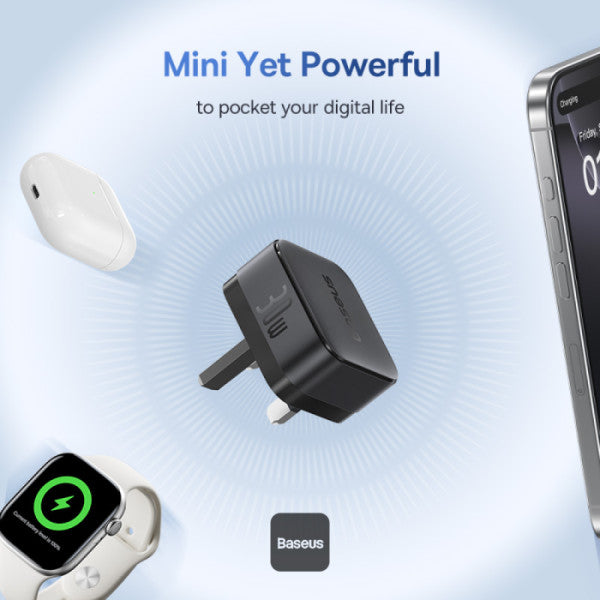 Baseus Palm 1C 30W Fast Charger – Black (UK)