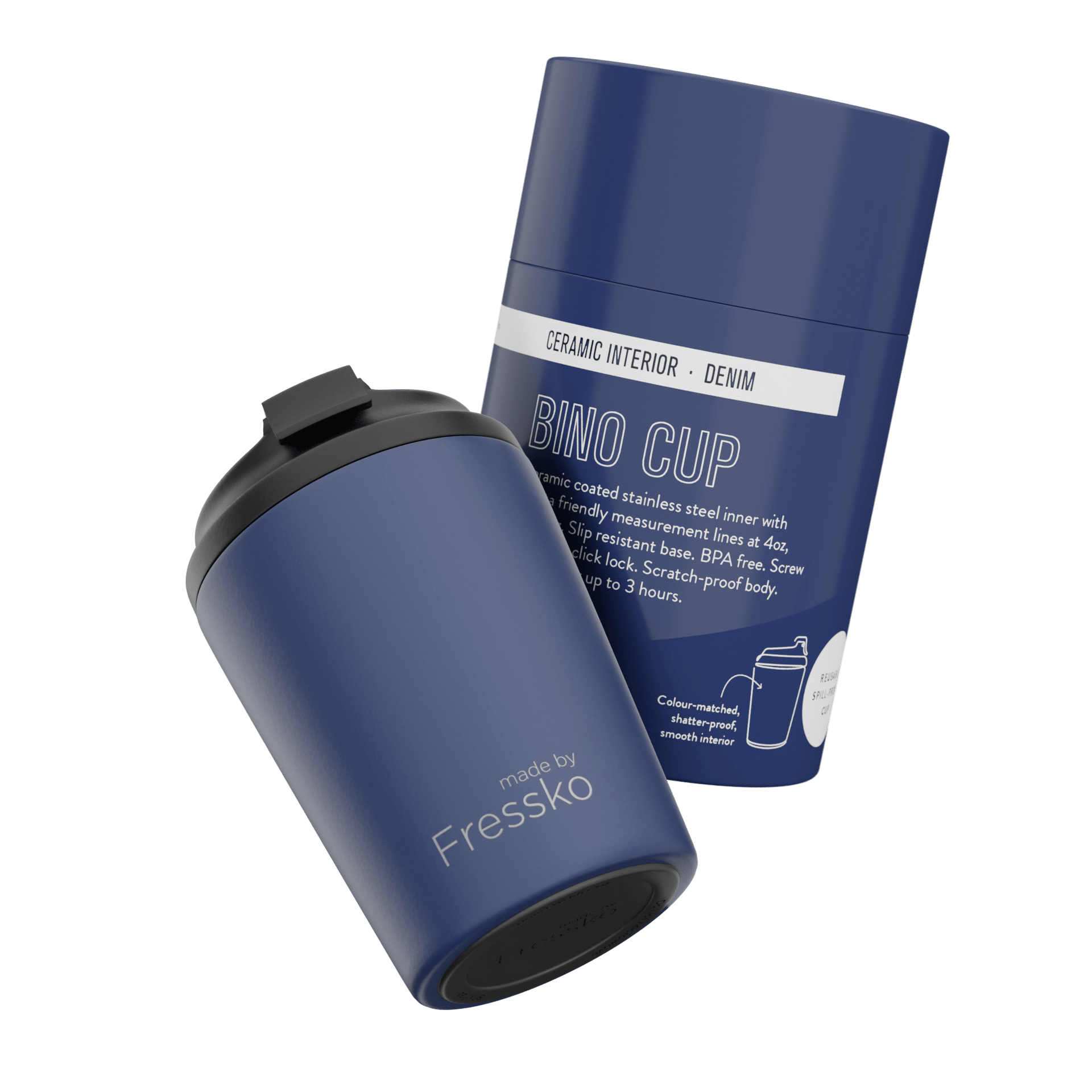 Fressko Bino 227ml / 8oz Cup - Ceramic - Denim