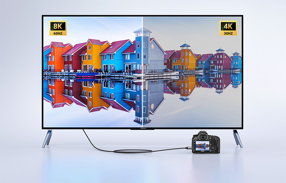 UGREEN كابل ميني HDMI إلى HDMI بدقة 8K طول 1 متر أسود - HD163
