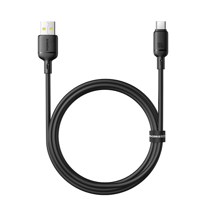 Baseus Silky 2m USB-A to USB-C 3A Fast Charging Cable – Black