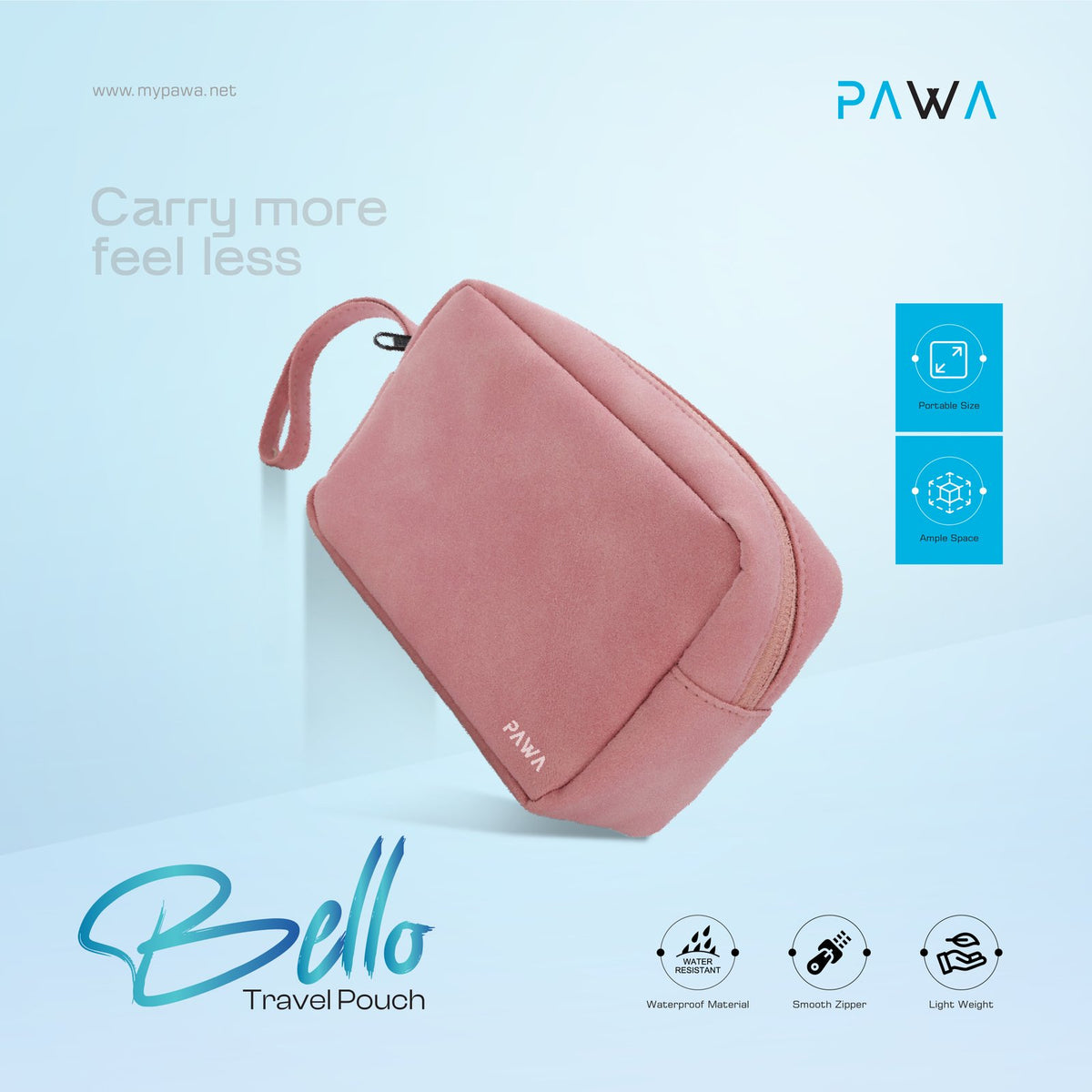 PAWA Bello Travel Pouch - Pink