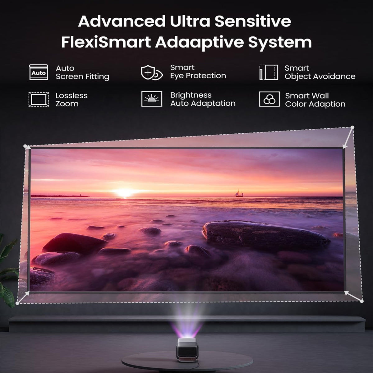 JMGO بروجكتر N1s Ultimate بدقة 4K ثلاثي الليزر وسطوع 3300 ISO ونظام Google TV