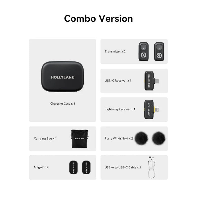 Hollyland LARK A1 Combo Wireless Microphone for iPhone & Android