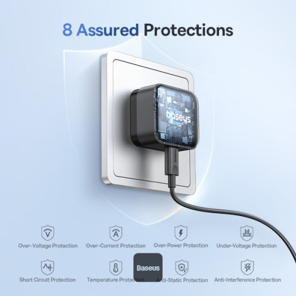 Baseus Palm 1C 30W Fast Charger – Black (UK)