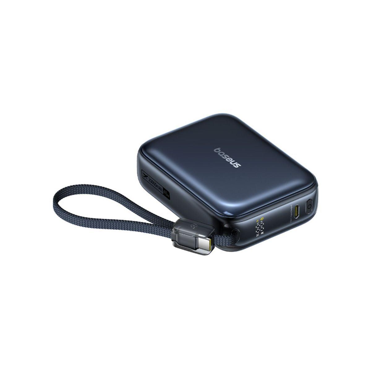 Baseus PicoGo AC22 Ultra Mini Power Bank With Built-in USB-C Cable 20000mAh 45W -Cosmic Black
