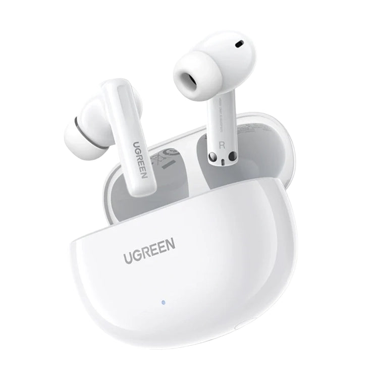 UGREEN HiTune T6 سماعات لاسلكية بإلغاء الضوضاء الهجين - أبيض