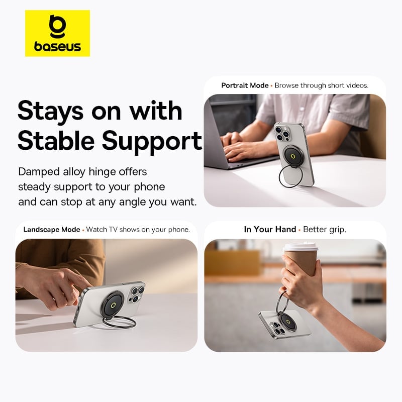 Baseus MagPro II Magnetic Ring Phone Stand - Cosmic Black