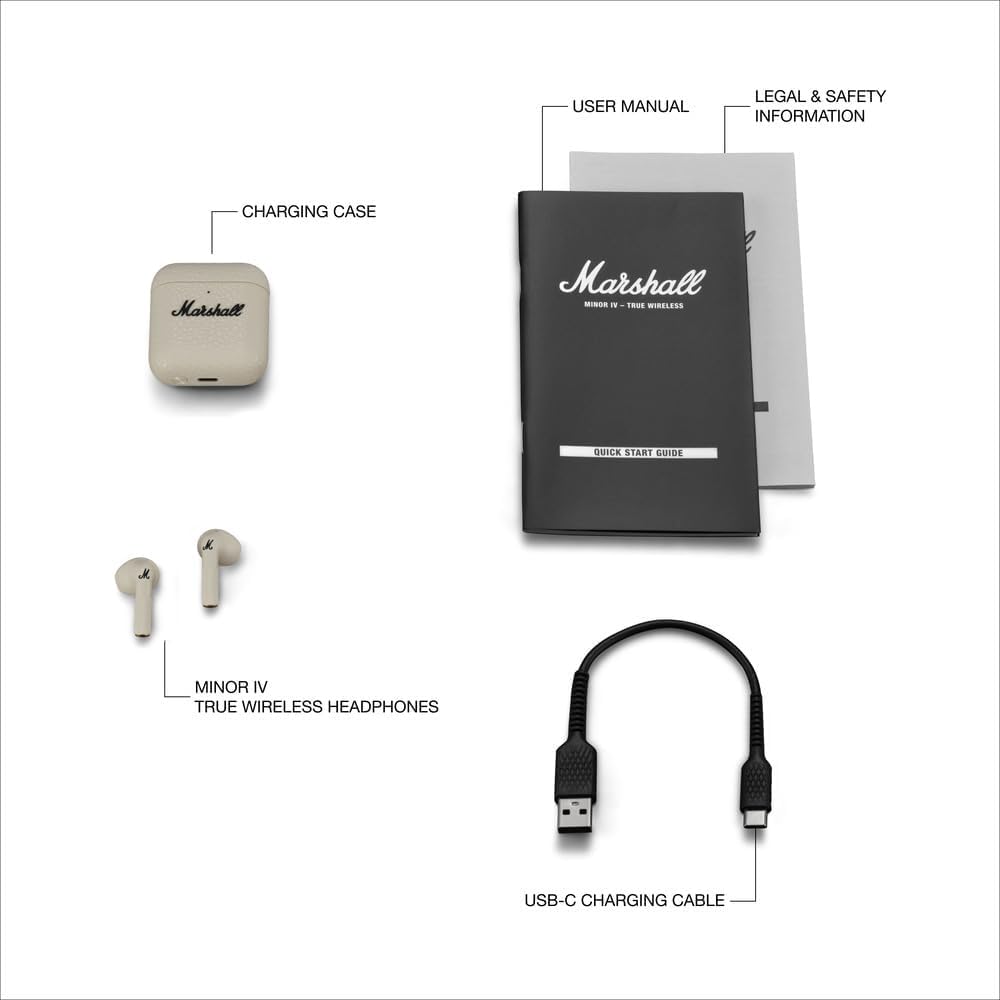 Marshall Minor IV Wireless Earbuds-Cream -MINORIV-CRM