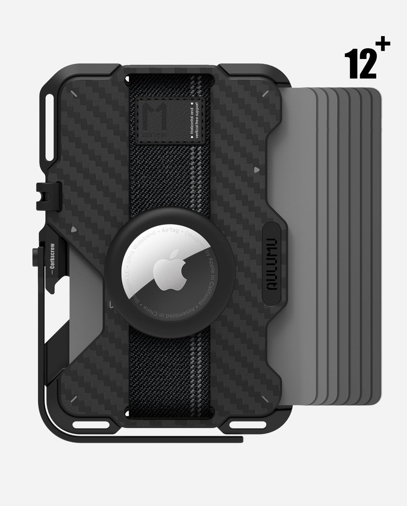 AULUMU G03 Multi-Tool Magnetic Metal Wallet Carbon Cover - Carbon Fiber