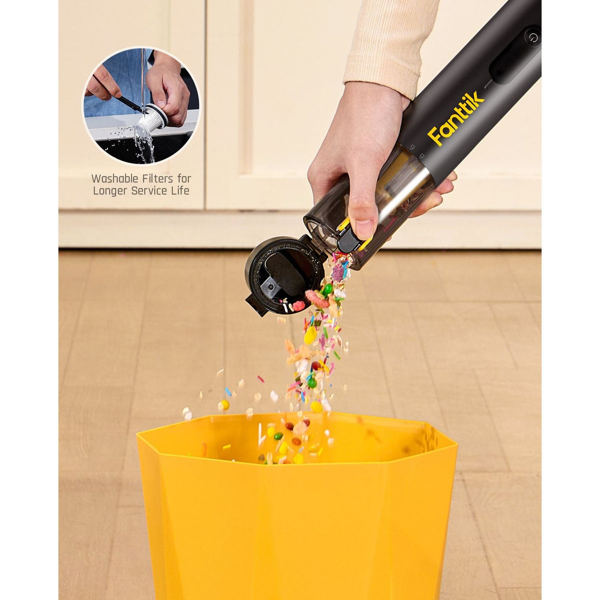 Fanttik Slim V10 APEX Cordless Handheld Vacuum Cleaner - Black