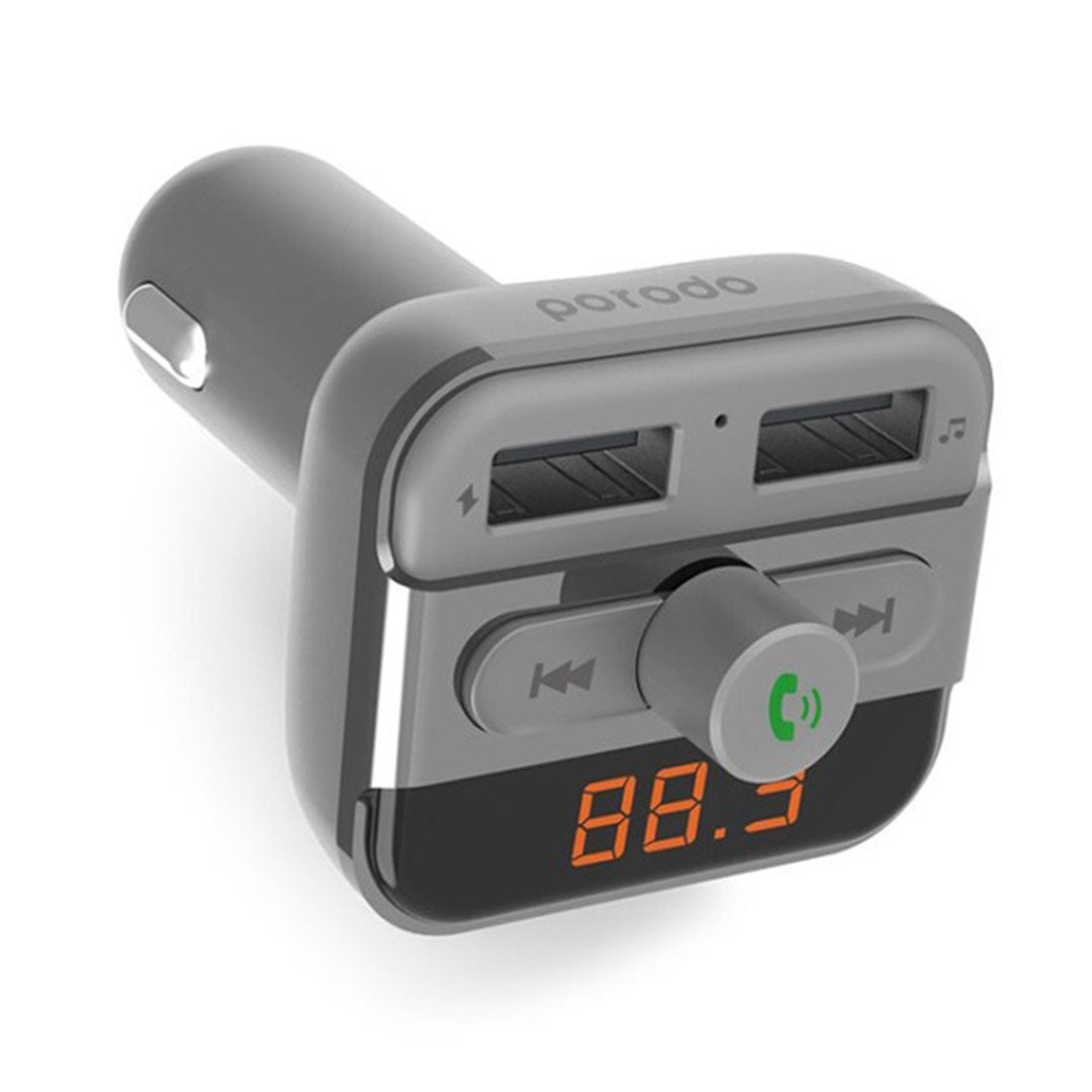 Porodo FM Transmitter and Fast Charging Car Charger 3.4 amp / 15W - FMBT17