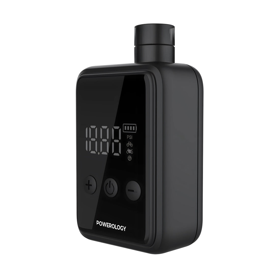 Powerology Super Compact Tire Inflator - P25CMAPBK - Black