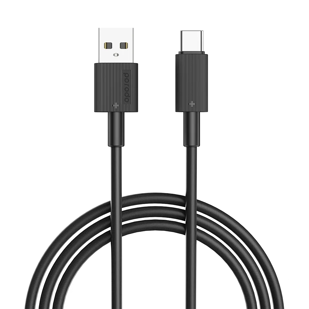 Porodo USB-A to USB-C Durable Charging Cable - PDCBL0005BK