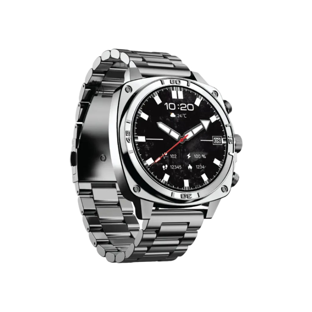 Porodo Chrono Steel Smart Watch - PDLFST171SL