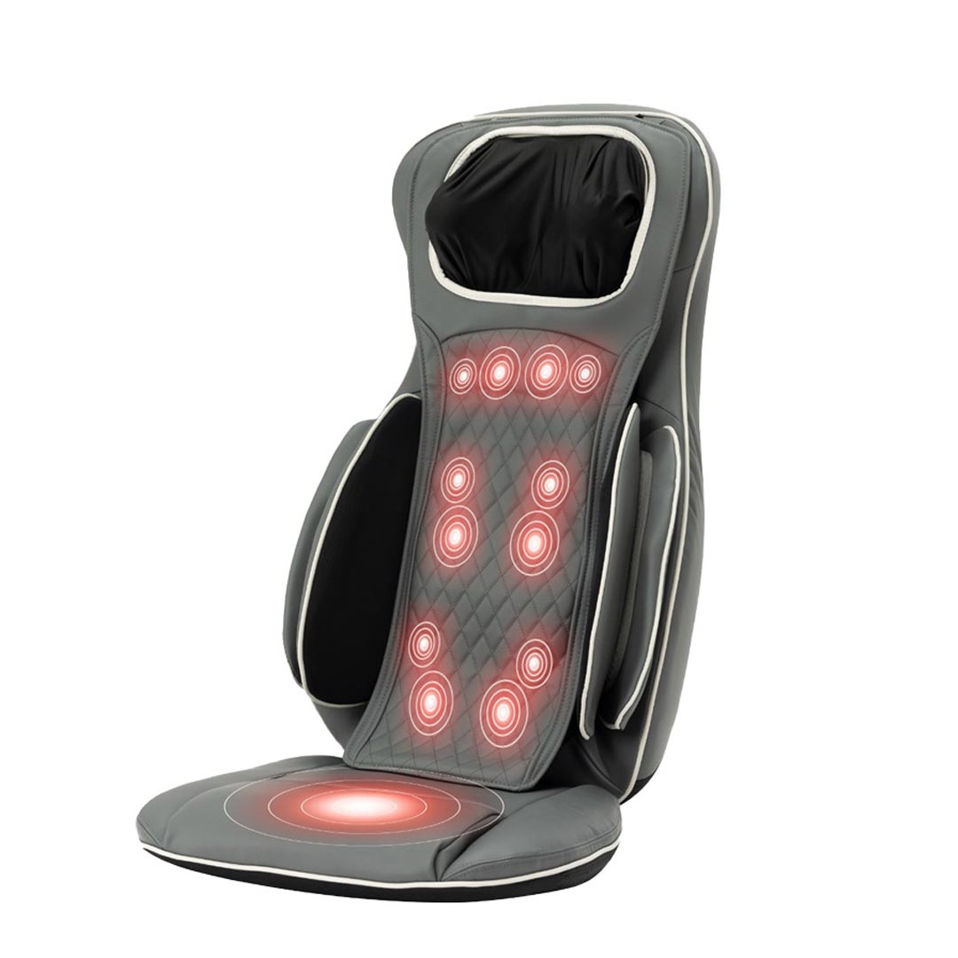 Porodo Lifestyle Neck And Back Seat Massager Heat Therapy & Multiple Massage Mode - PD-LSNBMS-DKGY