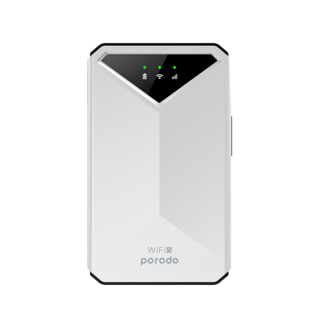 Porodo 4G LTE & Wifi 6 Pocket Router - PD-PT4GRWD-WH