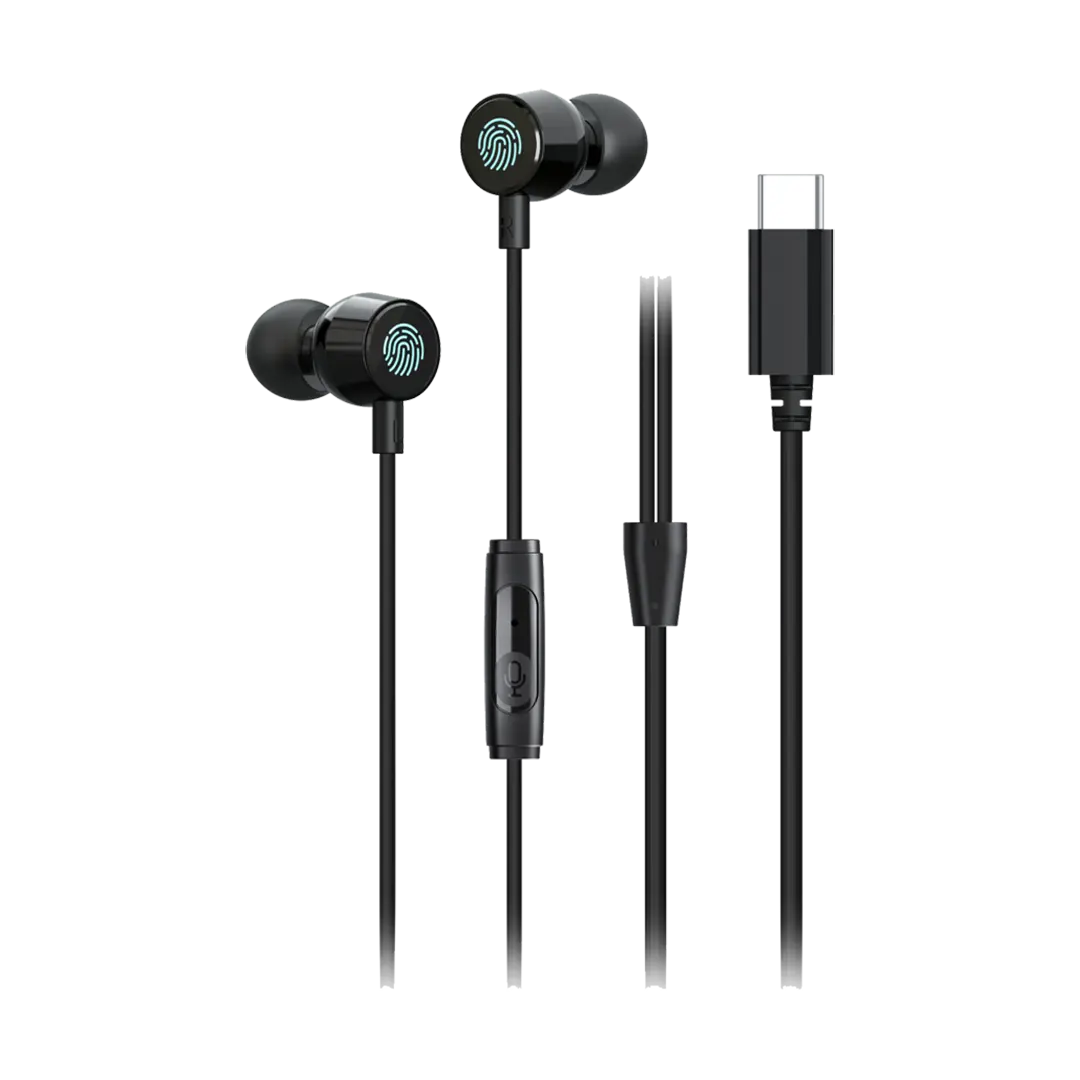 Porodo Soundtec Touch Controls Earphone - PD-STWLEP048-BK