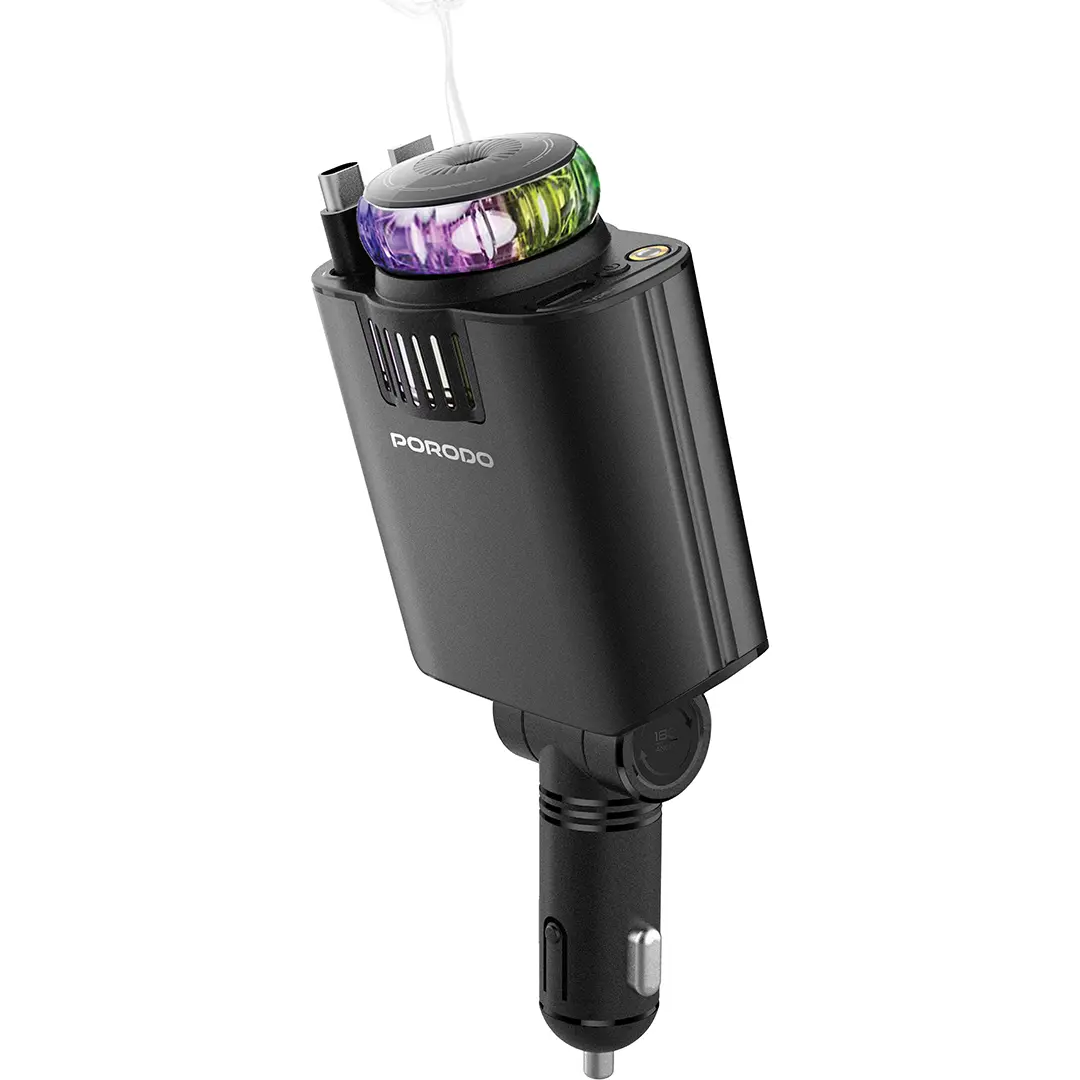 Porodo AROMAGLOW 120W Fast Car Charger - PDCHD120WBK