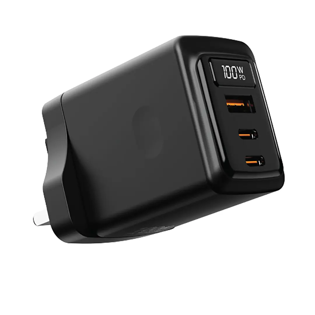 Porodo GaN 100W Multi-Port Wall Charger - PDFWCH073BK
