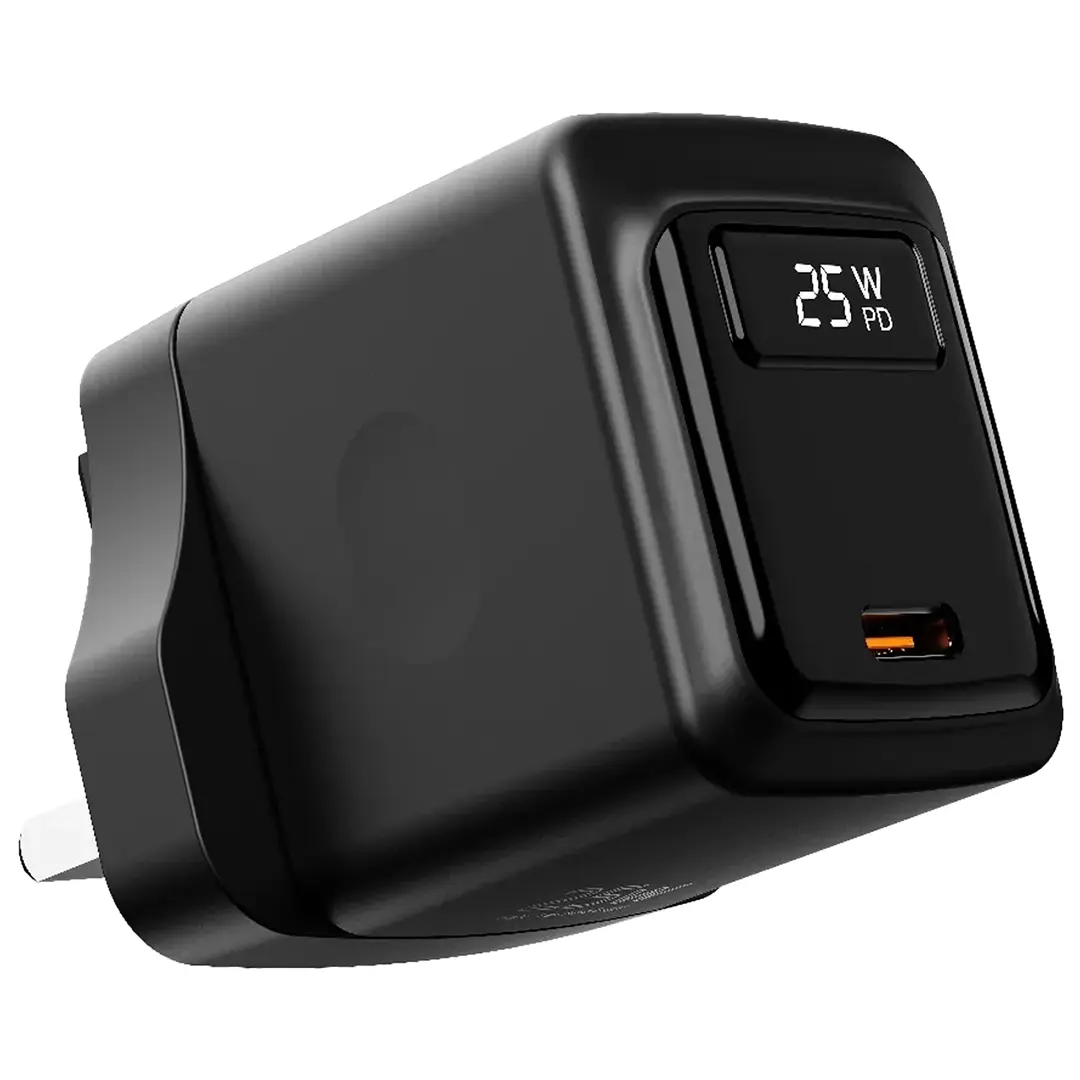 Porodo GaN 25W USB-C Wall Charger - PDFWCH075BK