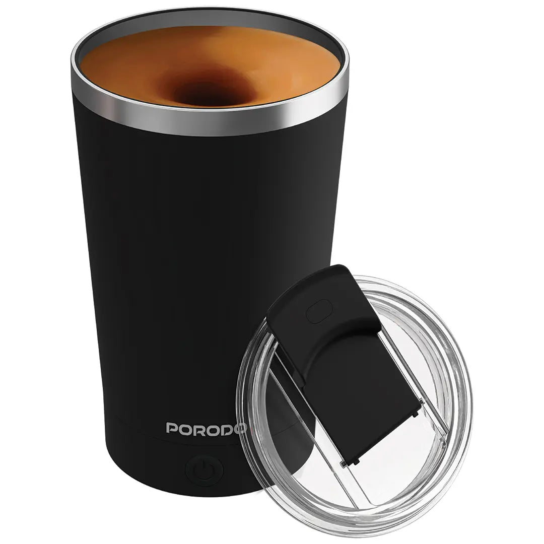 Porodo Lifestyle Automatic Magnetic Stirring Mug High-Speed Mixing - PDSSMHQ168BK