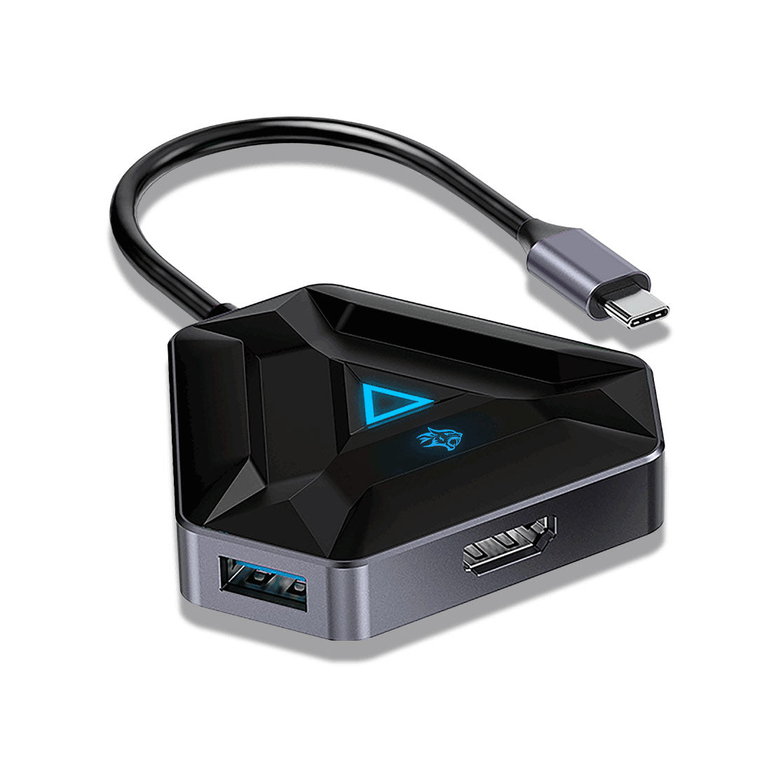Porodo Gaming 6 In 1 4K HDMI USB-C Hub Gamers Edition - PDX529