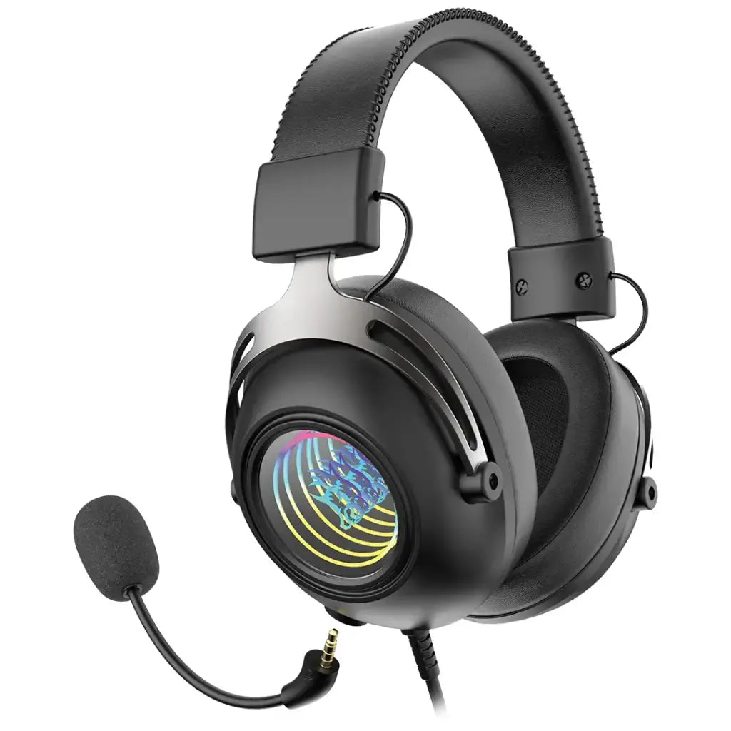Porodo Gaming Infinity Mirror RGB Gaming Headset with Detachable Omnidirectional Mic - Black