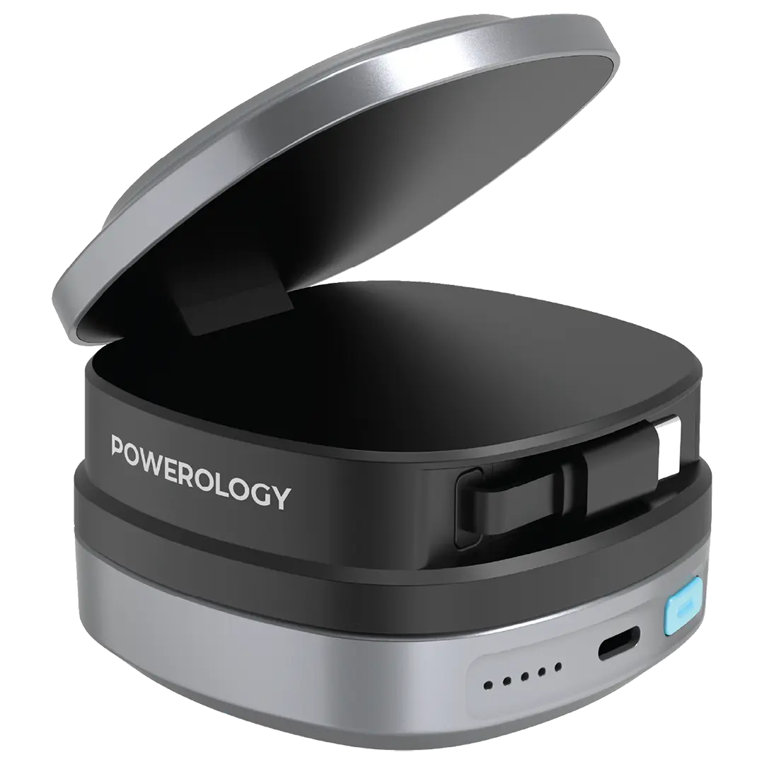 Powerology بنك طاقة ليونز بسعة 10000 مللي أمبير - PPBFT04BK - أسود