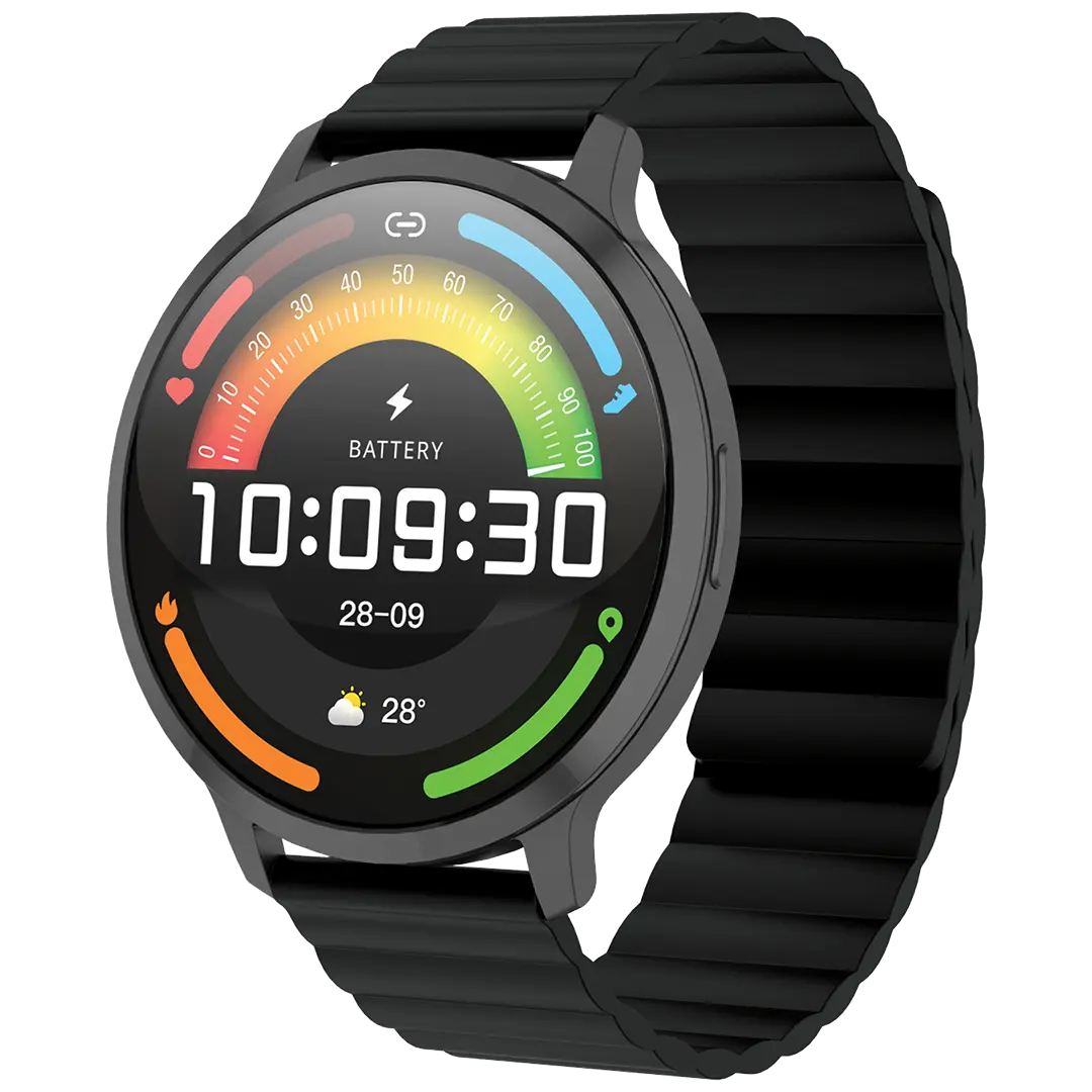 Powerology Aura Smart Watch 1.73" Display - PSWASW1801HBK - Black