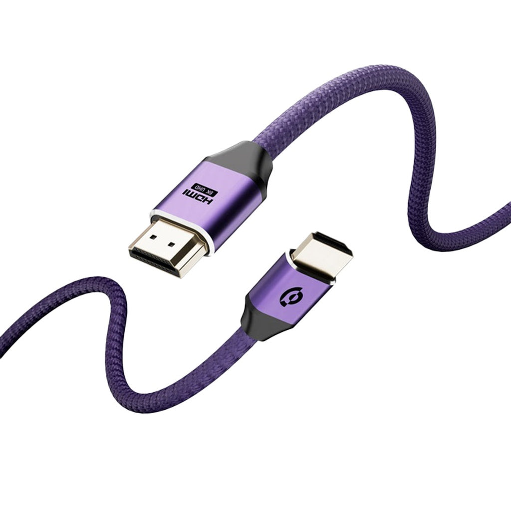 Powerology كابل HDMI مضفر بدقة 8K بطول 2 متر - PWHDC2M-DKBU - أزرق داكن