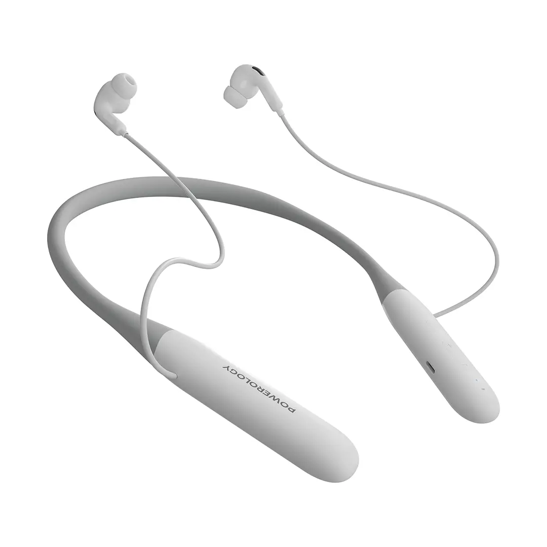 Powerology Toneflex ENC Wireless Neckband - PWLAUWNKBWH - White