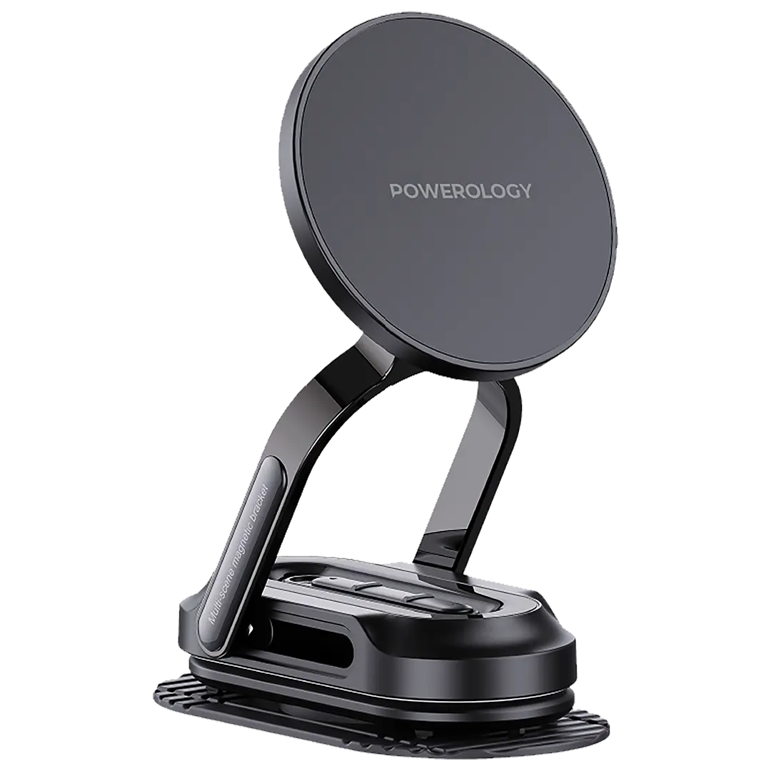 Powerology حامل السيارة FlexiMount MagSafe - PWSKR05BK - أسود