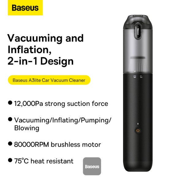 Baseus A3lite Car Vacuum Cleaner – Black