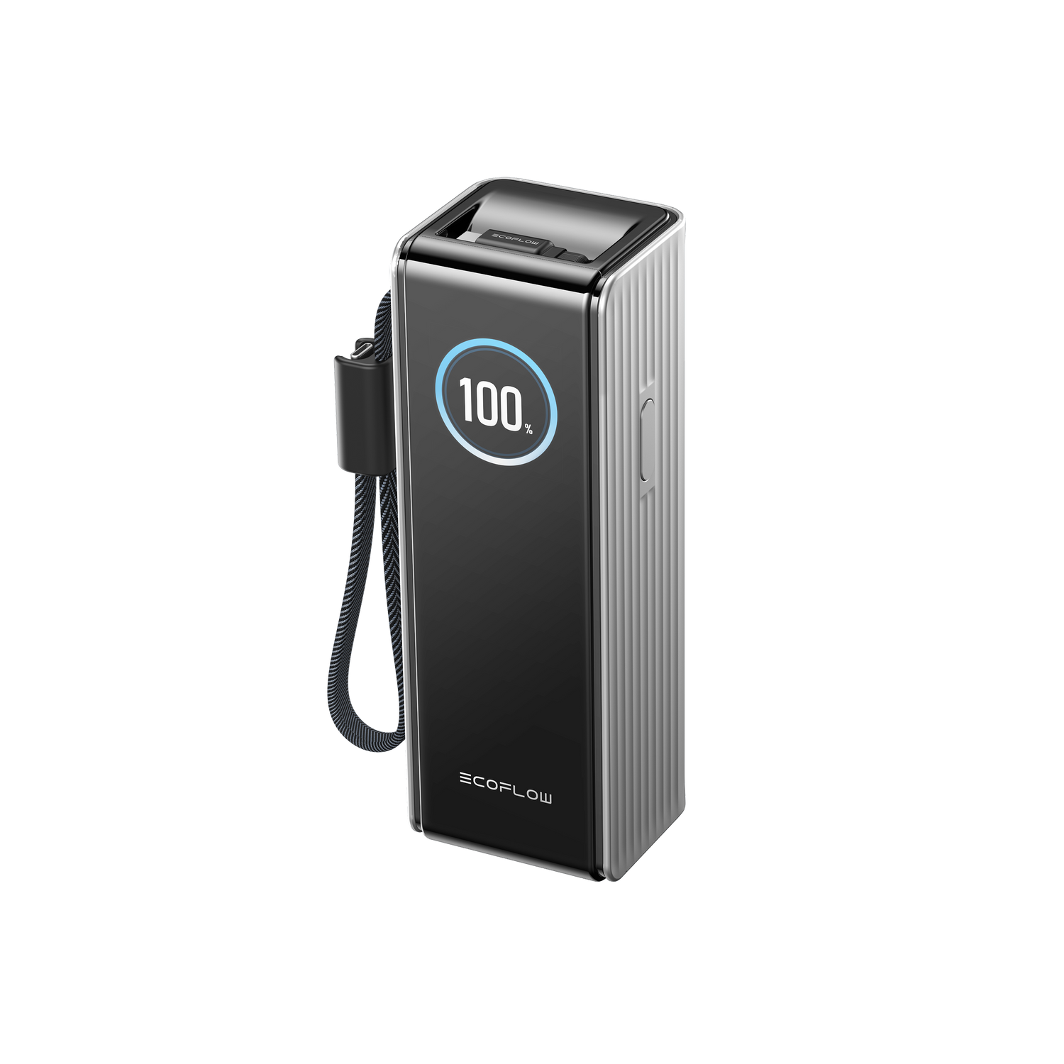 EcoFlow RAPID Power Bank (25,000mAh, 170W, 100W Built-In and Retractable Cables) - Silver
