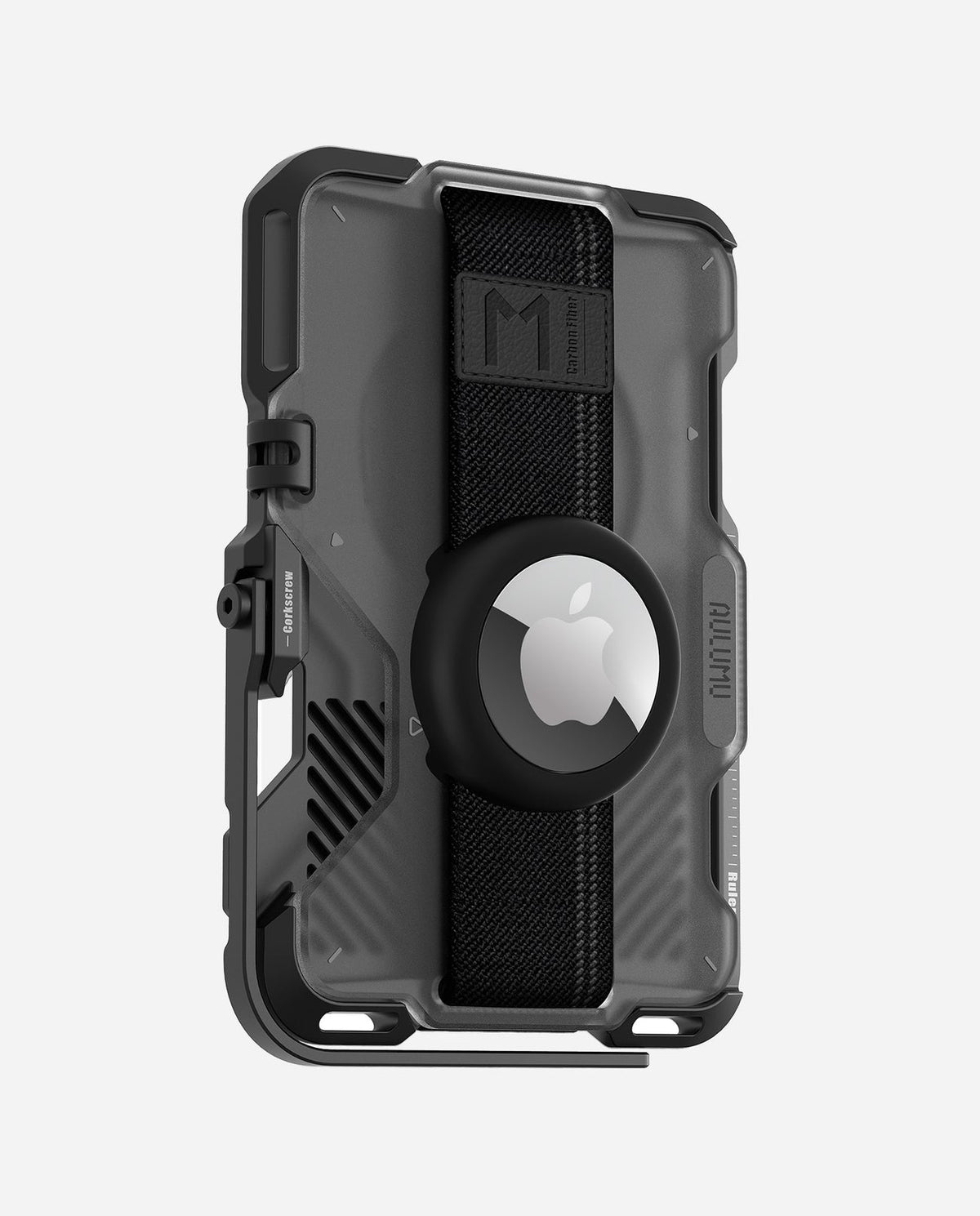 AULUMU G03 Multi-Tool Magnetic Metal Wallet Frosted Cover - Translucent Gray