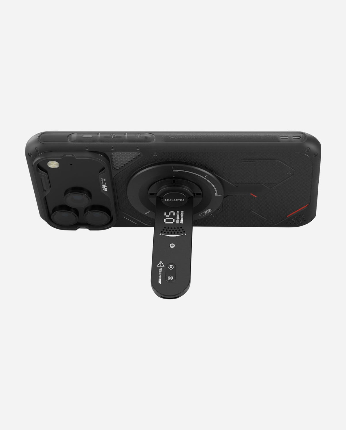 AULUMU G05 Air 5-in-1 Magnetic Phone Kickstand with Box Cutter - Black