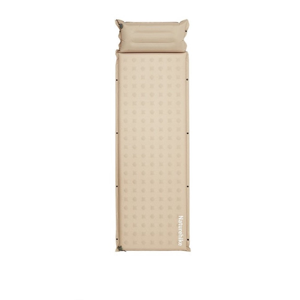 Naturehike D Series Automatic Inflatable Cushion with Built-in Pillow - Khaki Single(200*65*3)