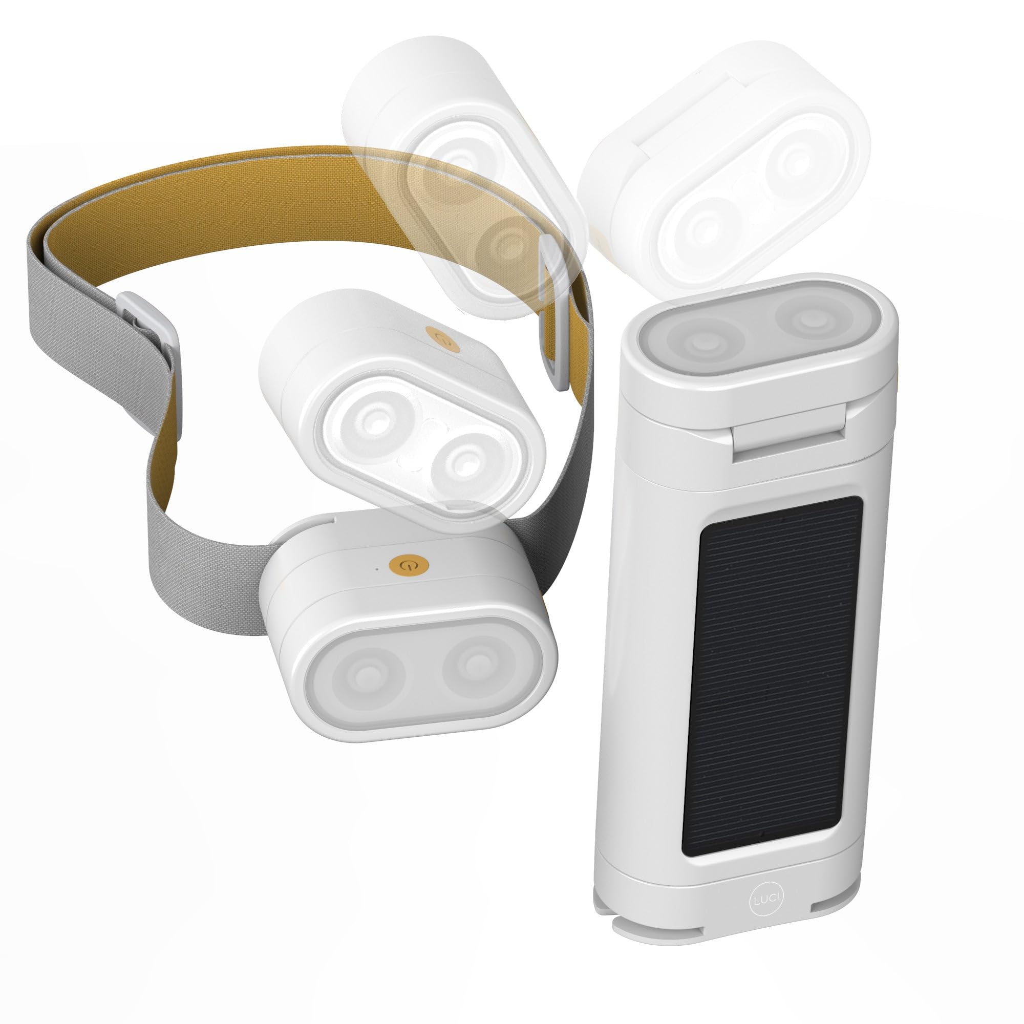 MPOWERD Luci Beam Solar Headlamp & Flashlight -White