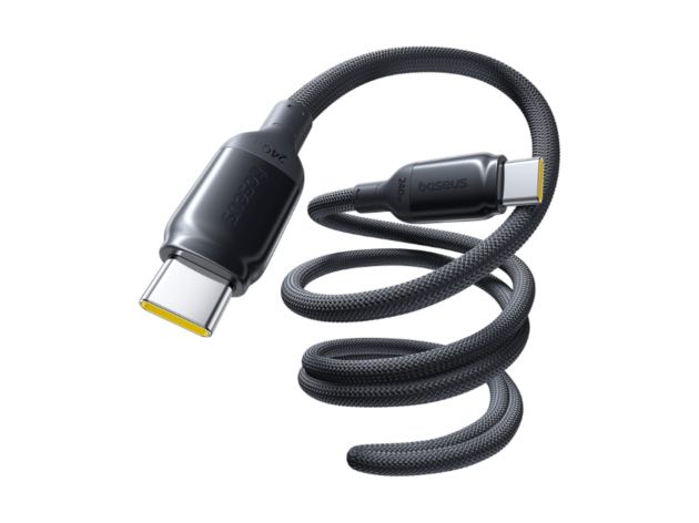 Baseus PicoGo Ⅱ كابل شحن فائق السرعة USB-C إلى USB-C بقوة 240 واط وطول 2 متر - أسود