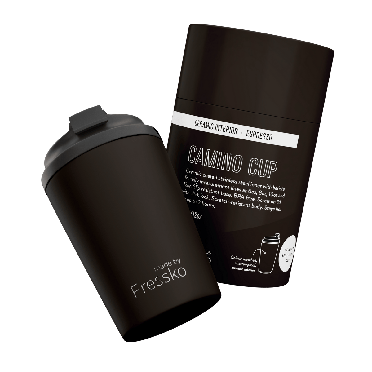 Fressko Camino 340ml / 12oz Cup - Ceramic - Espresso