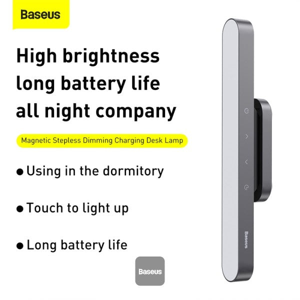 Baseus Magnetic Stepless Dimming Desk Lamp – Deep Gray
