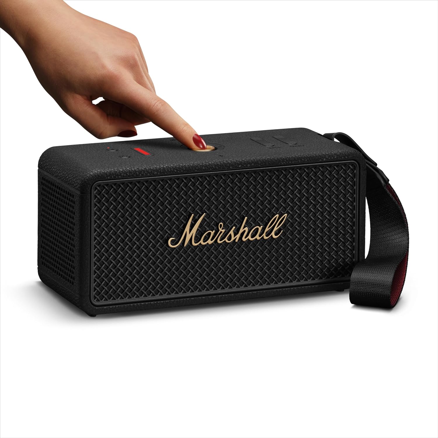 Marshall Middleton II Portable Wireless Bluetooth Speaker-Black/Brass-MIDDLETON2-BK/BRS