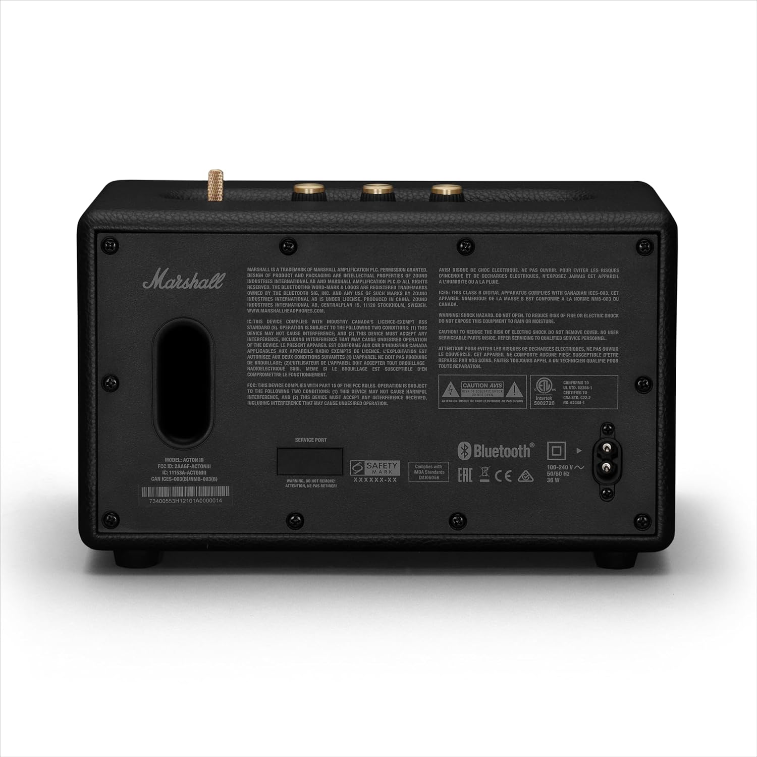 Marshall سماعة ستيريو لاسلكية بلوتوث – لون أسود - ACTONIIIBK