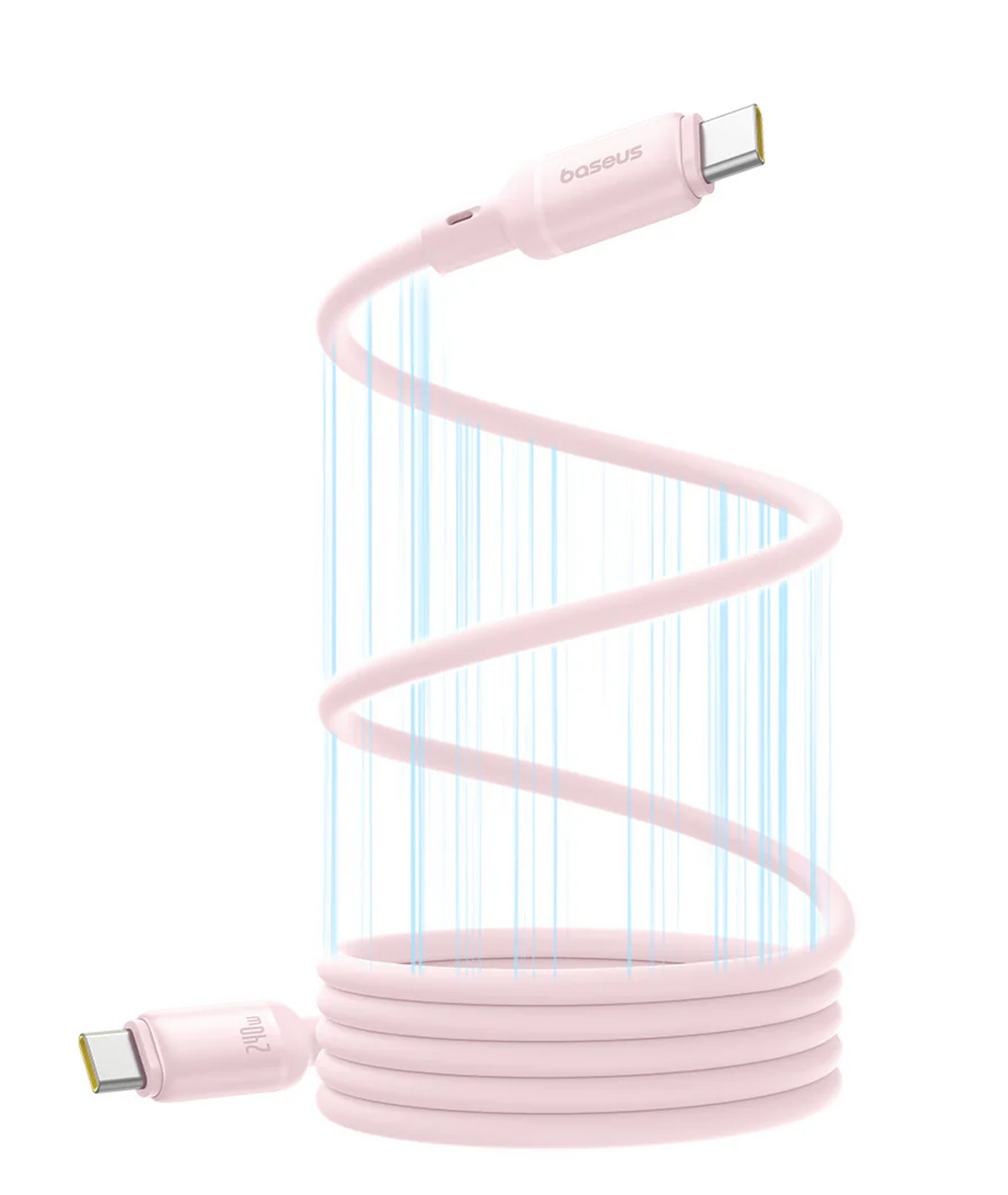 Baseus PicoGo 1m USB-C to USB-C 240W Magnetic Liquid Silicone Cable – Pink