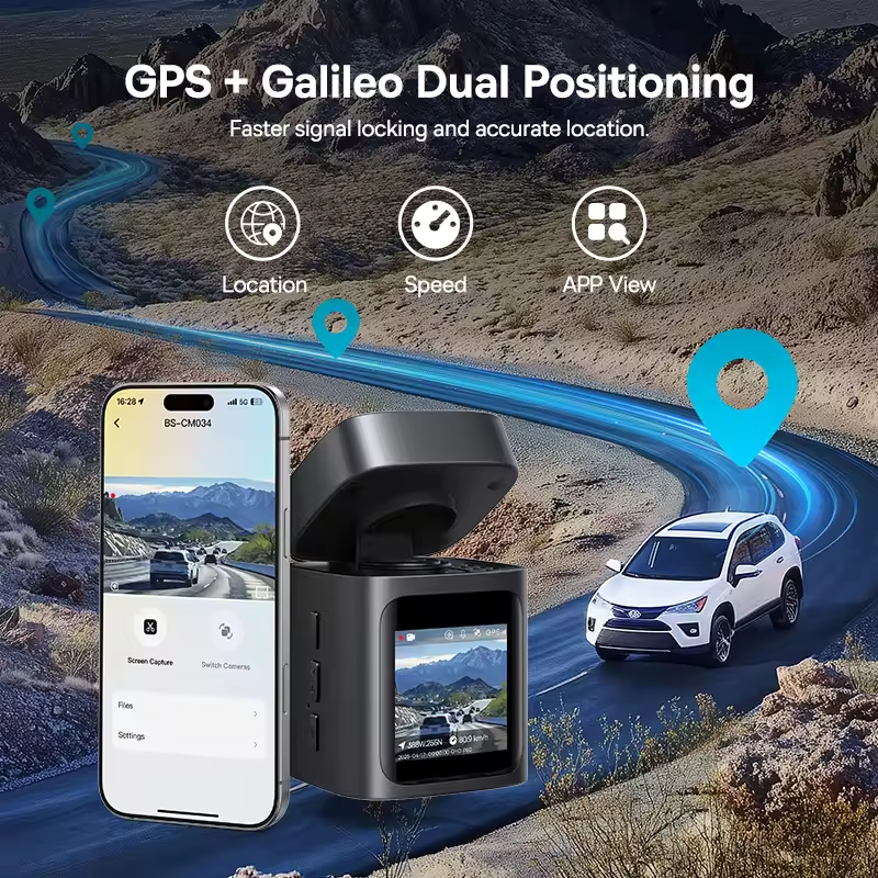 Baseus PrimeTrip VD1 Dash Cam 3K+1080p – Black